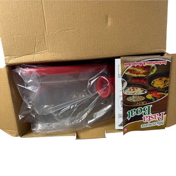 As Seen On TV Microwave Pasta Boat Strainer Vegetable Steamer Lid Rack Cook Kitc - Picture 7 of 13